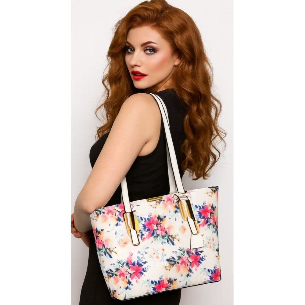 Aldo Floral Shoulder Bag Handbag Purse Satchel Vegan Leather WOMEN'S WOMAN'S